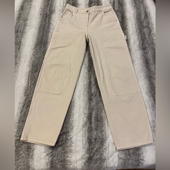 Wilfred Free Brennan Pant High-rise cotton utility pants Gd Birch Sz 4 Workwear - Picture 3 of 8